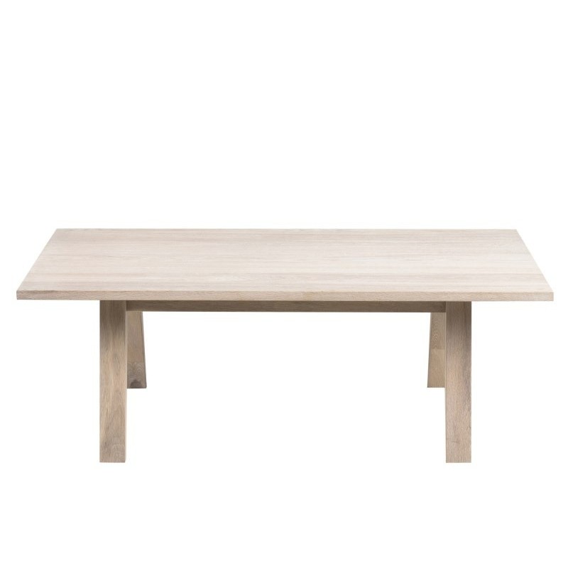 Sofabord Signature Elenya hvidpigmenteret egetræsfinér loungebord 130x70x45 cm