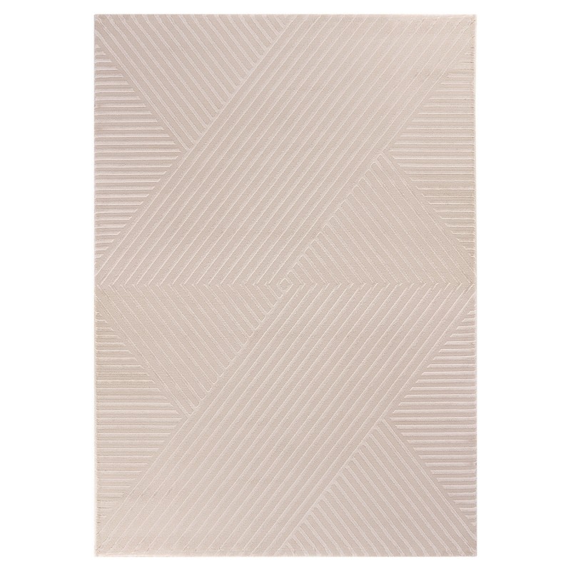 SAHARA beige kortluvet gulvtæppe med 3D-design, rektangulært - 160 x 230 cm