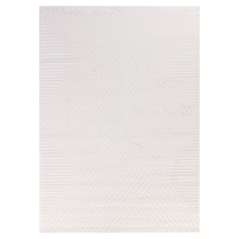 SAHARA creme kortluvet gulvtæppe med 3D-design, rektangel - 200 x 290 cm