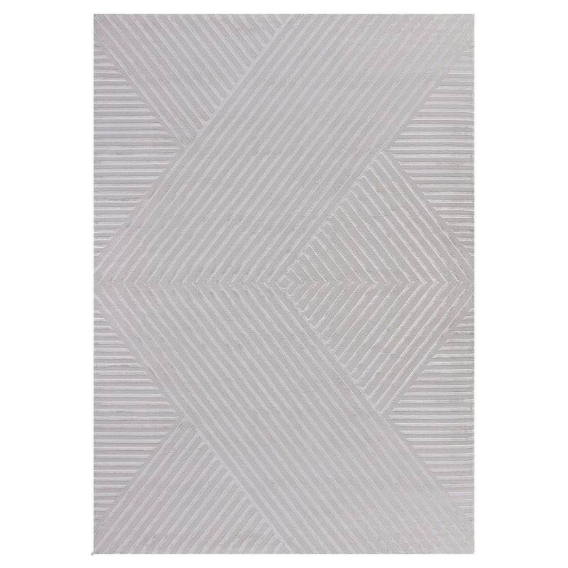 SAHARA 3D Design sølv rektangulært kortluvet tæppe - 120 x 170 cm