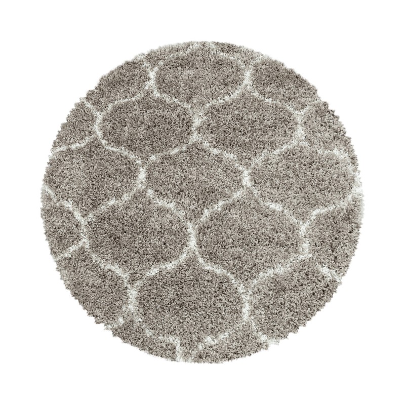 Salsa tæppe - Beige - 120X120 cm (Rundt)