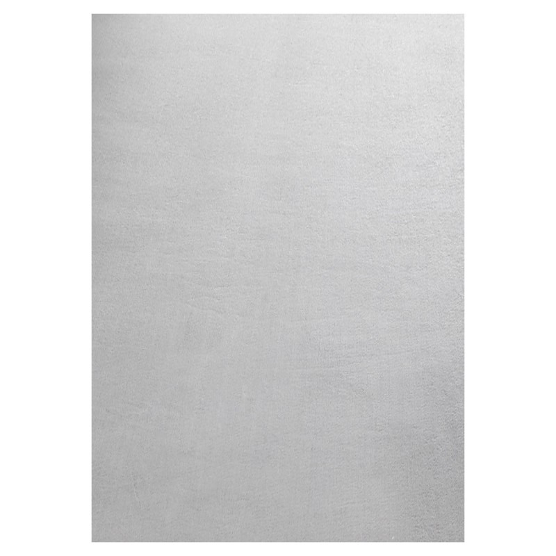 SKY unicolor kortluvet gulvtæppe i sølv, rektangulært - 140 x 200 cm