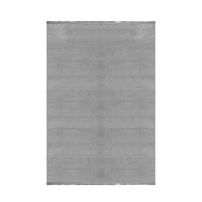 Style Kortluvet tæppe Ensfarvet - Grå - 200x290