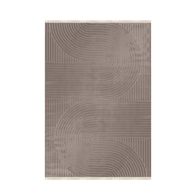 Style Kortluvet tæppe Ensfarvet - Mokka - 200x290