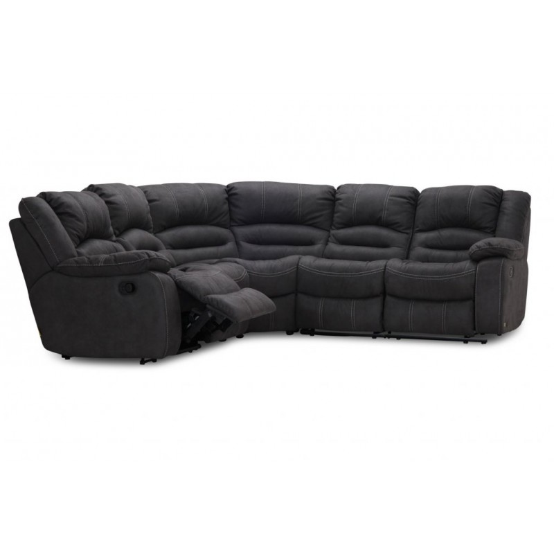 Cinema Biografsofa Grå mikrofiber stof