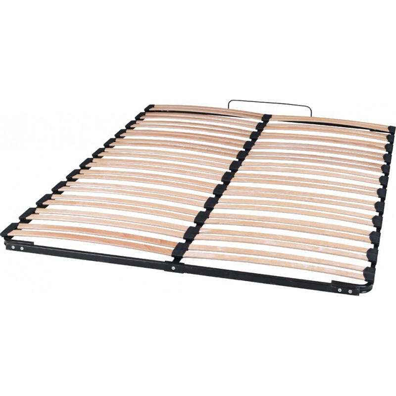 Lamelbund 160x200cm metal / træ