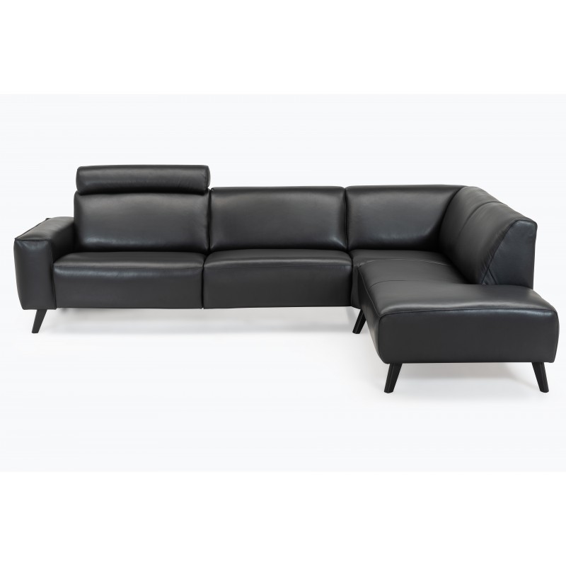 Assens læder Hjørnesofa med open end - Højrevendt
