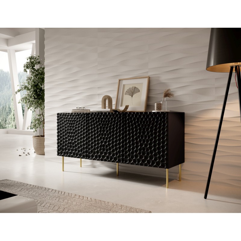 HOLE kommode 152 Sort mat/Sort mat