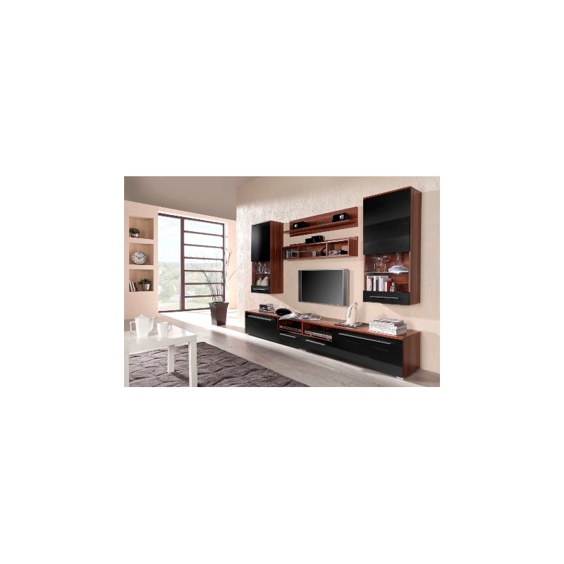 Reolvæg LUNA blomme/Sort