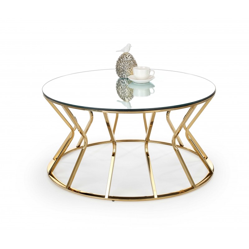 AFINA, sofabord, spejl / guld