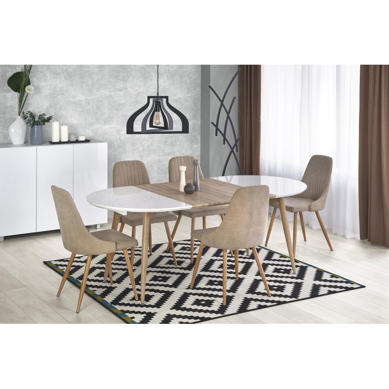 EDWARD Spisebord med udtræk 120cm kan udvides til 200cm - san remo eg